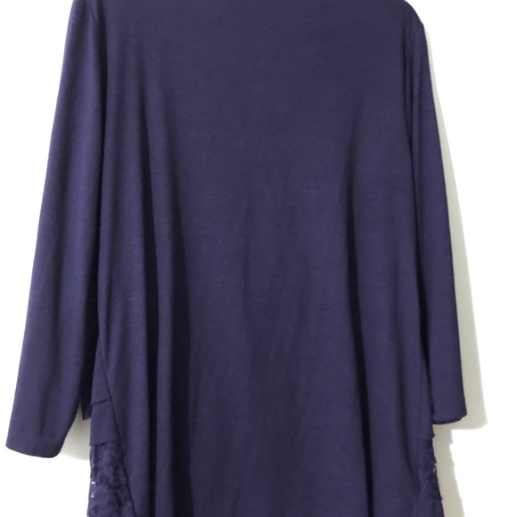 Purple Lace Ruffled Top - Picture 4 of 4